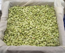 水を切った大豆をセイロに丁重に入れます。特に蒸気が漏れないように四隅は気をつけて。